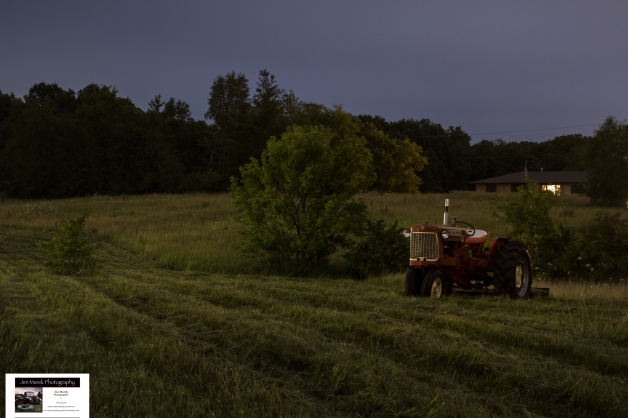 Kent's beautiful Allis-Chalmers Tractor; Taken at 11:24pm in a misty rain!  Washington, Illinois  ~ © Jen Marek
